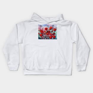 Poppies in nz Kids Hoodie